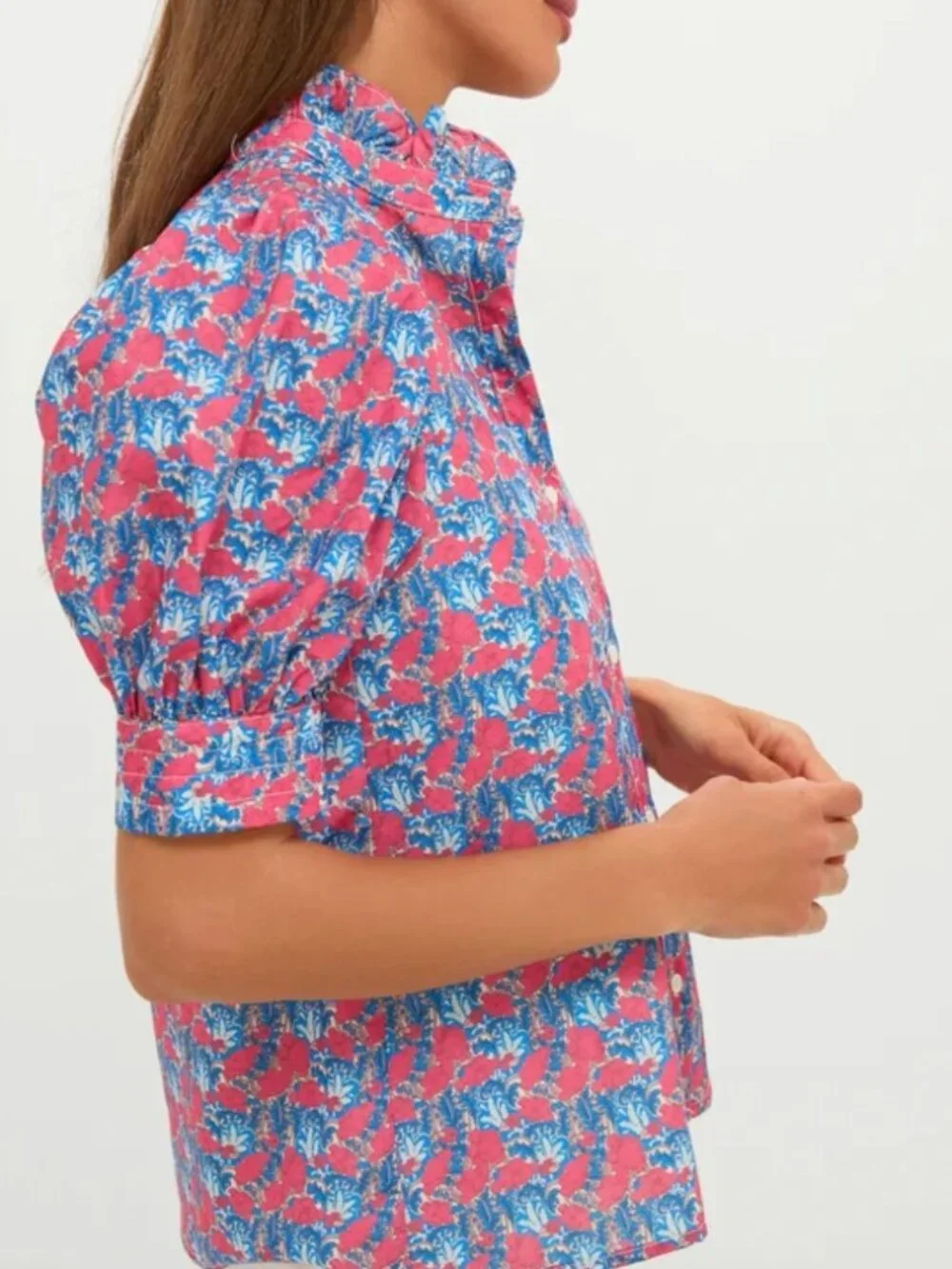 red and pink viney loiusia blouse - Picture 4 of 6